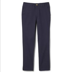 French Toast Navy Blue Adjustable-Waist Straight-Leg Uniform Pants, NWT 10.5+